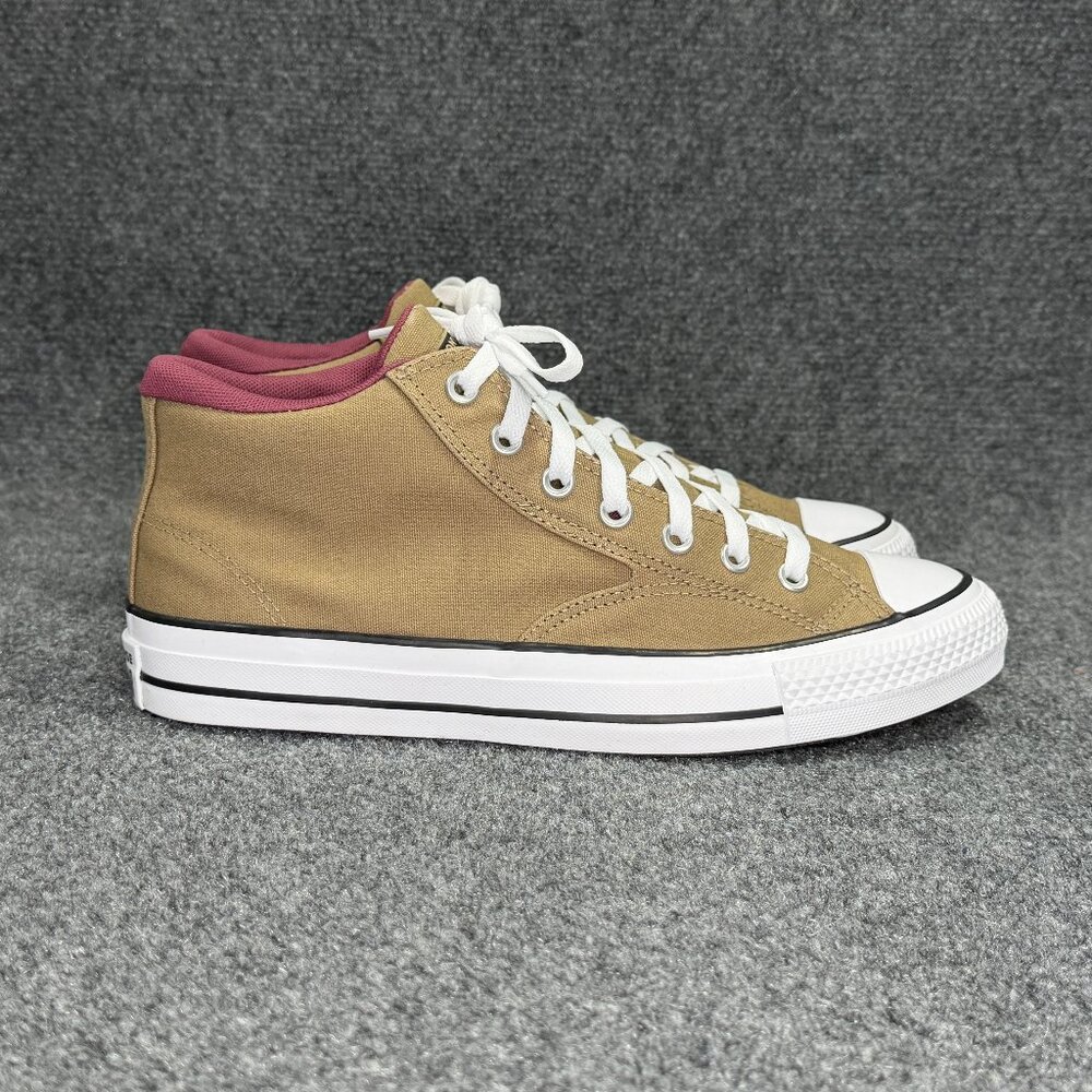 Converse Malden Street Casual Sneakers Men's 10 Tan Canvas Mid Chuck Taylor Shoe